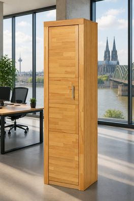 Aktenschrank 52x42x190 Büroschrank Kernbuche teilmassiv #2688