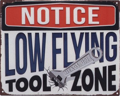 Moritz Blechschild Notice Flying Tool 20 x 25 cm Retro Vintage Tin sign Wand
