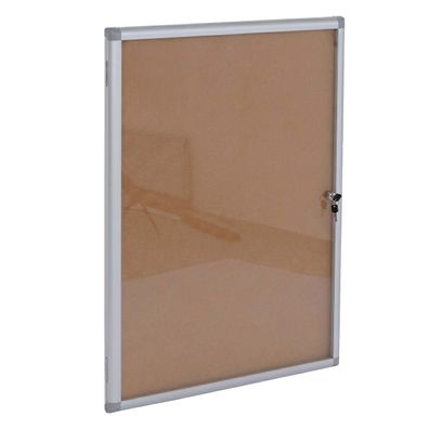 Schaukasten HWC-Q51, Pinnwand Korkoberfläche, Alu abschließbar Zubehör 95x68x7cm