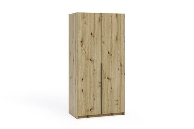 Kleiderschrank Apollonia ohne Spiegel, Drehtürenschrank, viel Stauraum, 100/150