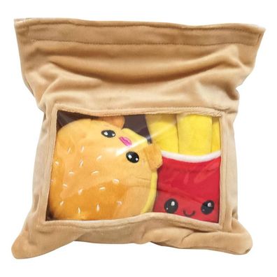 Joy Toy Yummis Together Plüschfiguren 2er-pack Burger & Pommes in Take Away Bag 21 cm