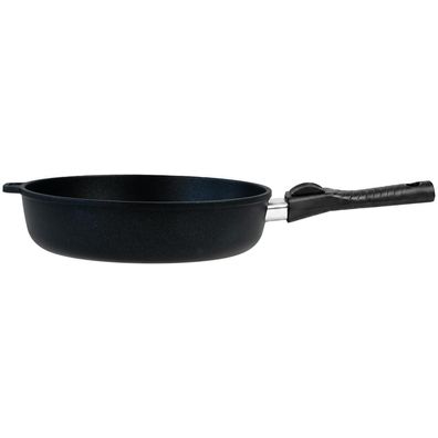 BAF Antihaft Schmorpfanne 24 cm Induktion Griff abnehmbar Aluguss Hochrandpfanne