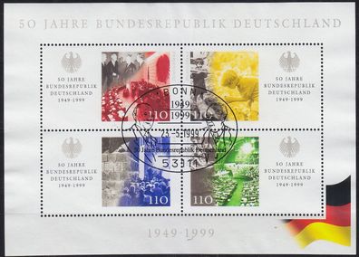 Germany BUND [1999] MiNr 2051-54 Block 49 ( Sonder-O/used )
