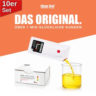10x 25 ml Original CleanU Clean Urin synthetischer künstlich Urin Medizin Tierabwehr