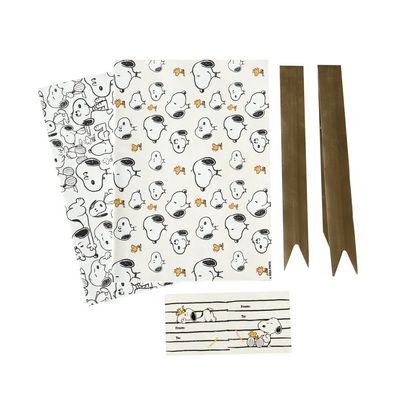 Peanuts Snoopy Geschenkpapier Set: 4 Bögen a 70x50cm - Snoopy+Woodstock