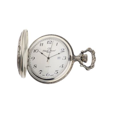 Claude Pascal Taschenuhr Savonette 31712 AQ4 Messing Bayern-Wappen silberfarben antik