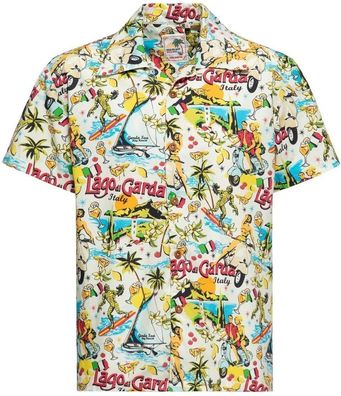King Kerosin Tropical Hawaiian Style Hemd Aop "Lake Garda" KKU45058