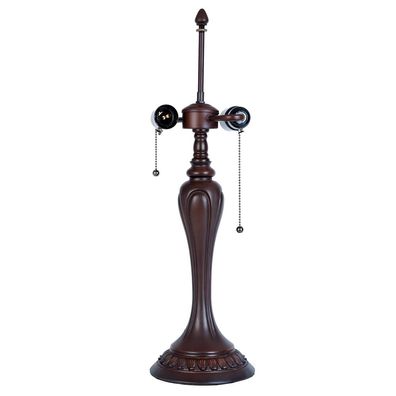 Clayre & Eef Lampensockel Tischlampe Tiffany Ø 17x60 cm Braun Kunststoff