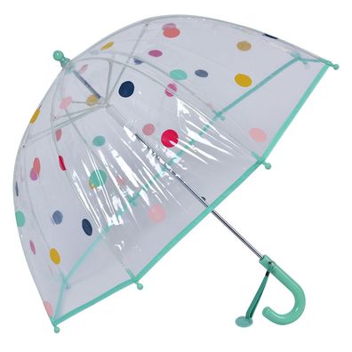 Clayre & Eef Kinderregenschirm Ø 65x65 cm Grün Kunststoff Punkte