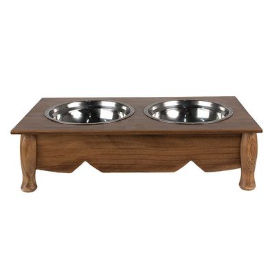 Clayre & Eef Krippenhund 2x500 ml Braun Holz (Gr. 41x22x12 cm / 2x500 ml)