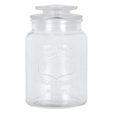 Clayre & Eef Vorratsglas Ø 11x18 cm Transparant Glas (Gr. Ø 11x18 cm)