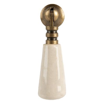 Clayre & Eef Türknauf 2x2x7 cm Beige Keramik (Gr. 2x2x7 cm / S2 cm)