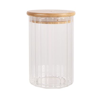 Clayre & Eef Vorratsglas Ø 8x18 cm Transparant Glas (Gr. Ø 8x18 cm)