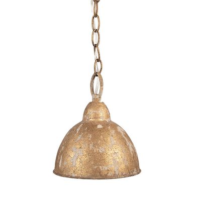 Clayre & Eef Hängelampe Ø 20x22 cm Goldfarbig Metall
