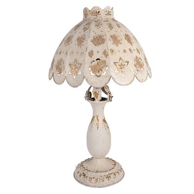 Clayre & Eef Tischlampe Ø 41x69 cm Beige Metall