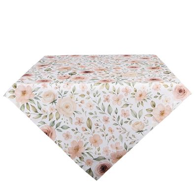 Clayre & Eef Tischdecke 100x100 cm Beige Baumwolle (Gr. 100x100 cm)