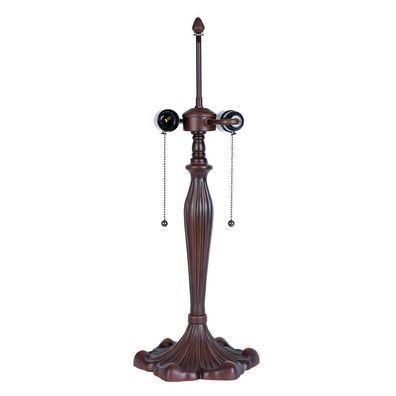 Clayre & Eef Lampensockel Tischlampe Tiffany Ø 23x62 cm Braun Kunststoff