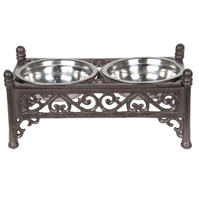 Clayre & Eef Krippenhund 28x15x13 cm Braun Eisen (Gr. 28x15x13 cm / 2x500 ml)