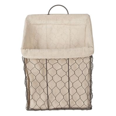 Clayre & Eef Aufbewahrungskorb 23x9x37 cm Braun Beige Eisen