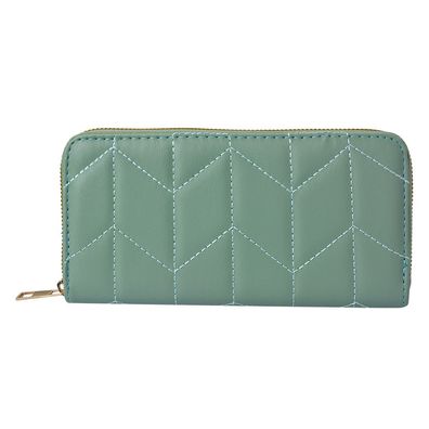 Clayre & Eef Brieftasche 19x9 cm Grün Kunstleder (Gr. 19x9 cm)