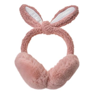 Clayre & Eef Gehörschutz Kinder one size Rosa Plüsch