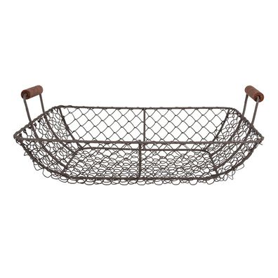 Clayre & Eef Aufbewahrungskorb 32x26x12 cm Braun Metall