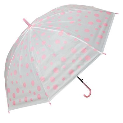 Clayre & Eef Kinderregenschirm Ø 88x71 cm Rosa Weiß Kunststoff