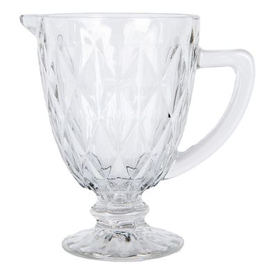 Clayre & Eef Dekoration Karaffe 1000 ml Transparant Glas (Gr. 20x15x20 cm / 1000 ml)
