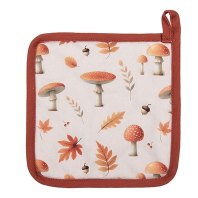 Clayre & Eef Topflappen 20x20 cm Beige Baumwolle (Gr. 20x20 cm)