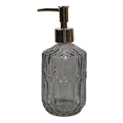 Clayre & Eef Seifenspender 400 ml Schwarz Glas (Gr. Ø 8x19 cm / 400 ml)