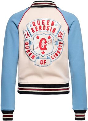 Queen Kerosin Damen College Raglan Sweat Jacke "Queen Of Liberty " QKU44004