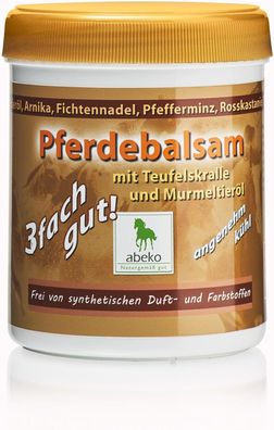 Abeko Pferdebalsam mit Teufelskralle und Murmeltieröl hochdosiert - 3fach gut
