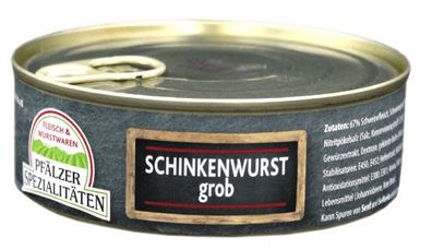 Pfälzer Spezialitäten Schinkenwurst grob Vollkonserve 200g Dose