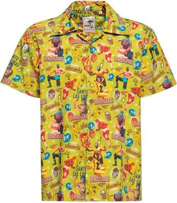 King Kerosin Tropical Hawaiian Style Hemd Aop "Lucha Libre " KKU45061