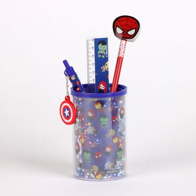 Spiderman Avengers Schreibwaren-Set mit Stiftehalter Kinder Schreibset