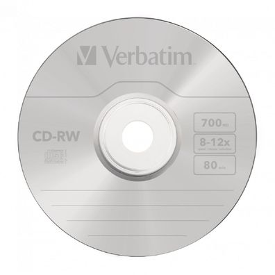 Verbatim CD-RW 700MB 10 Stück – Wiederbeschreibbare CD – hohe Kompatibilität