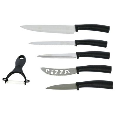 6-teiliges Messer-Set mit Edelstahlklinge - Küchenhelfer für Alltag & Küche