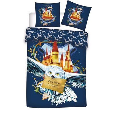 Harry Potter Bettwäsche Set Bettbezug 140x200 cm und Kissenbezug 63x63cm für das