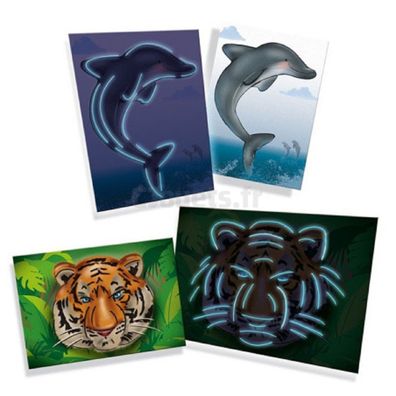 SES Neon-Signatur - Tiger und Delfin Design für eine bunte Raumgestaltung