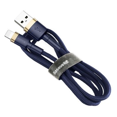 Baseus Cafule USB-A / Lightning 1,5A QC 3.0 Kabel 2?m – Blau-Gold