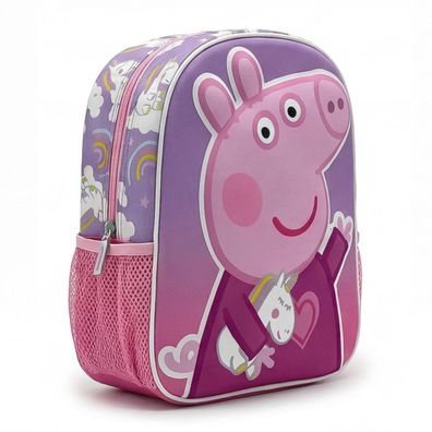 Peppa Pig 3D Kinderrucksack für Kleinkinder leichter Rucksack für Alltag und Ausflüge