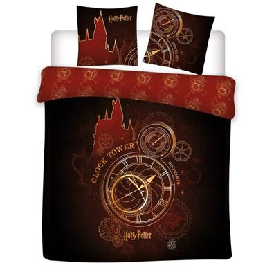 Harry Potter 3-teiliges Bettwäsche-Set – 1x Deckenbezug (240x220) & 2x Kissenbezug
