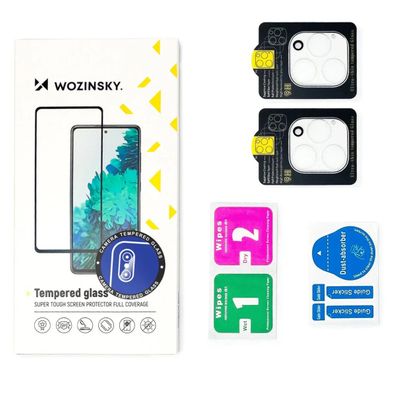 Wozinsky Vollkameraglas Kompatibel mit iPhone 17 Pro - Schwarz (2er-Set) Kamerasch