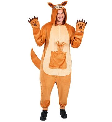 Overall Känguru Kostüm braun