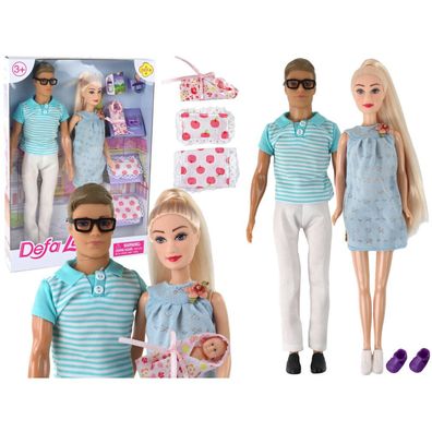 Lean Toys Familie Puppe Junge Mädchen Blondes Haar Schwangerschaft