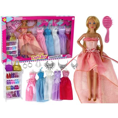 Lean Baby Doll Langes Blondes Haar Garderobe Schuhe Kleider Accessoires Rosa