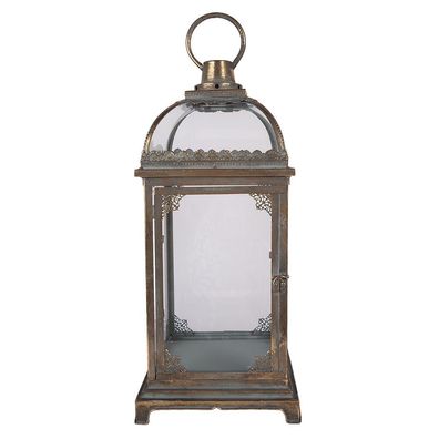 Clayre & Eef Laterne 20x20x48 cm Braun Metall (Gr. 20x20x48 cm)