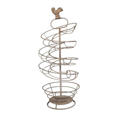 Clayre & Eef Eierhalter Ø 18x44 cm Braun Metall (Gr. Ø 18x44 cm)