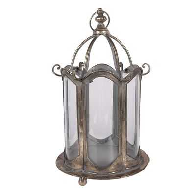 Clayre & Eef Laterne Ø 24x40 cm Braun Metall (Gr. Ø 24x40 cm)