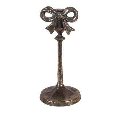 Clayre & Eef Kerzenständer Ø 9x20 cm Goldfarbig Metall (Gr. Ø 9x20 cm)